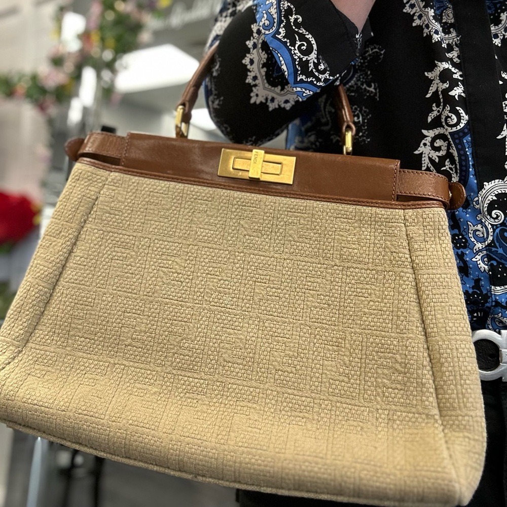 SOLD Fendi Peakaboo fabric and leather